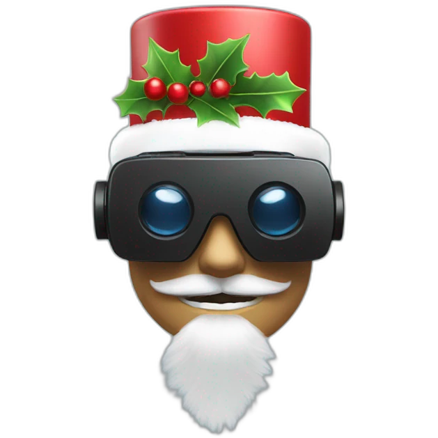 christmas nutcracker in vr headset emoji