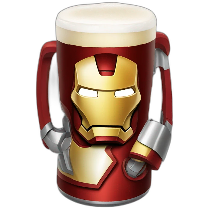 Iron man drink a beer emoji