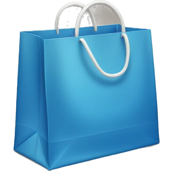 a blue shopping bag
 emoji