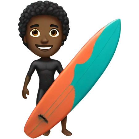 Black surfer emoji