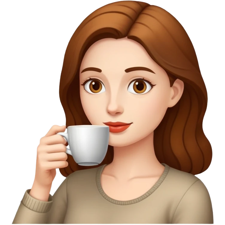 Women drink coffee emoji