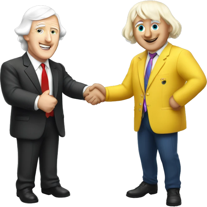 Mr Beast and Sir Savile Shaking hands emoji
