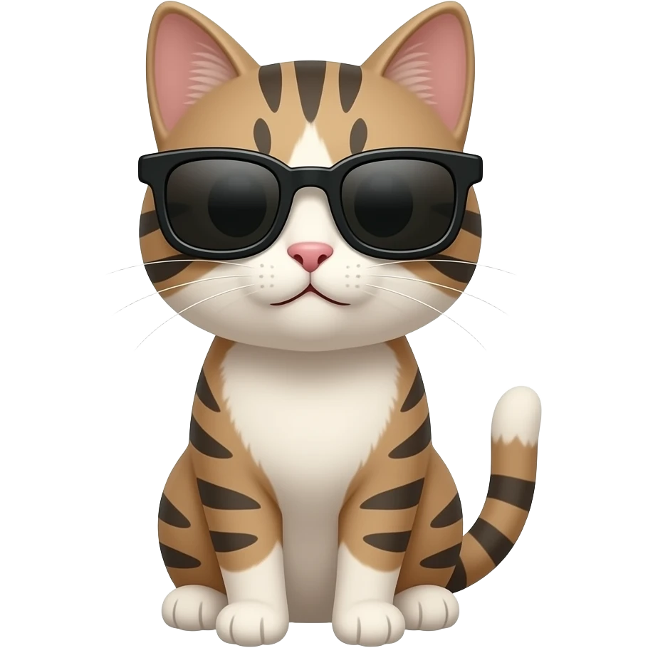 Cat wearing sunglasses emoji