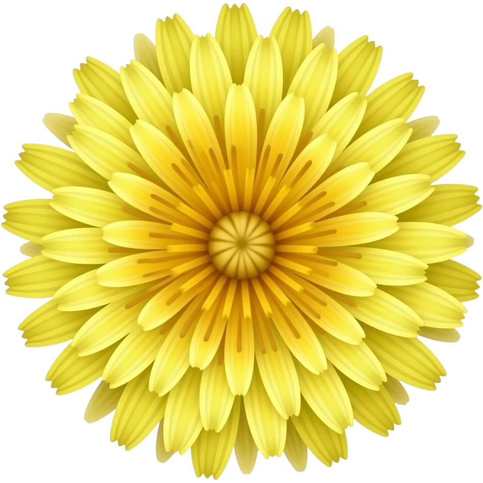 Odd dandelion with fresh yellow blossom emoji