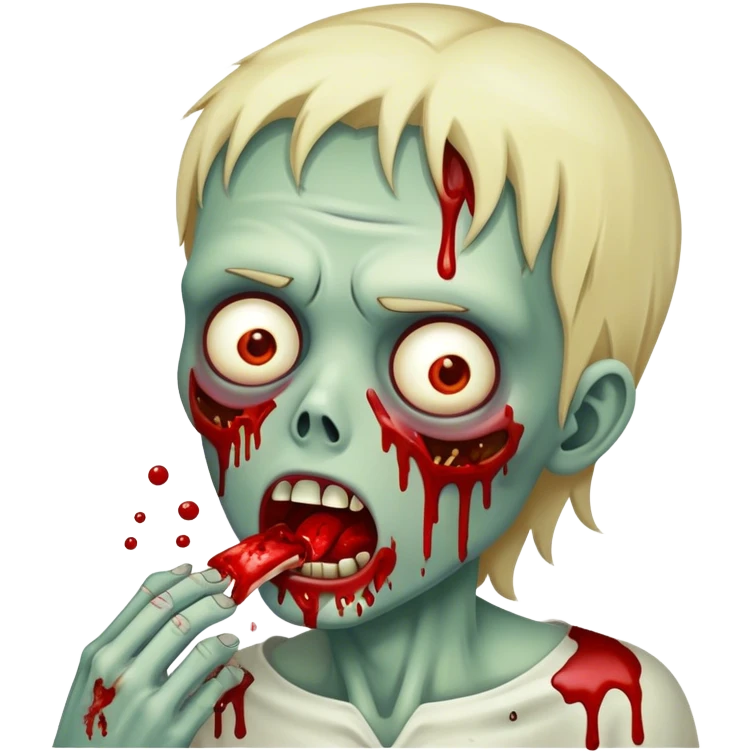 zombie vomiting blood emoji