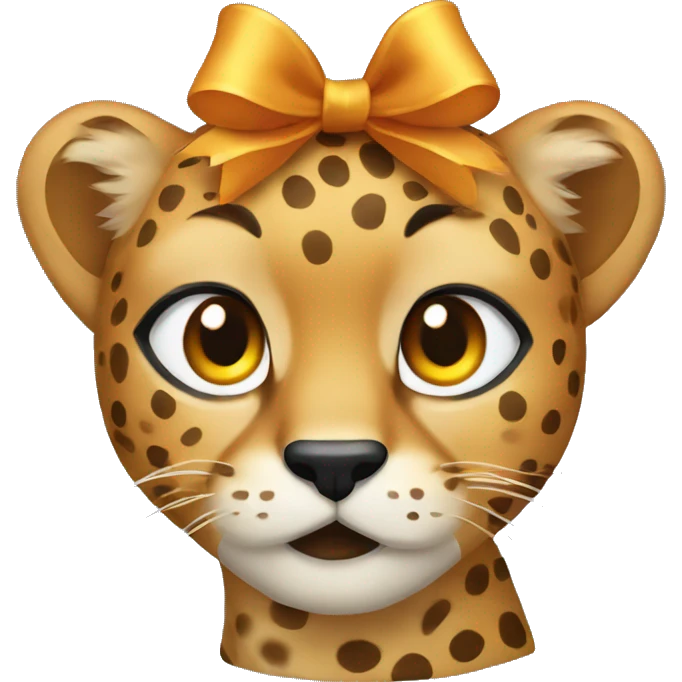 Cheetah bow emoji