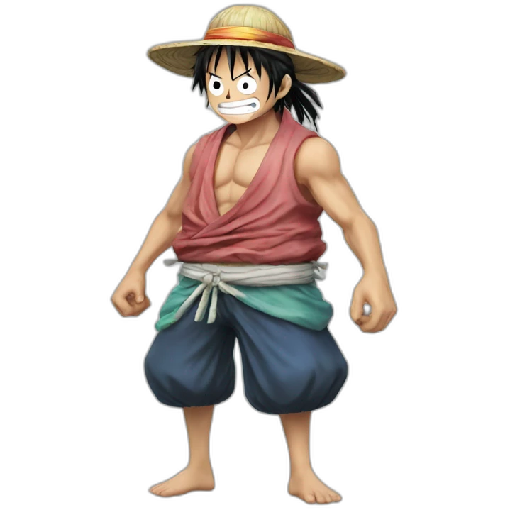 Luffy fusion Jimbei emoji