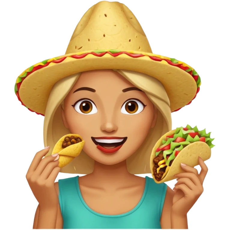 woman eating taco  emoji