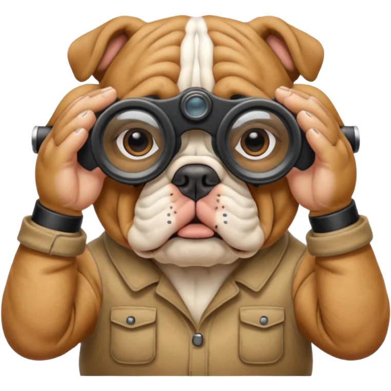 Bulldog binoculars  emoji