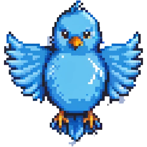Twitter blue bird logo emoji
