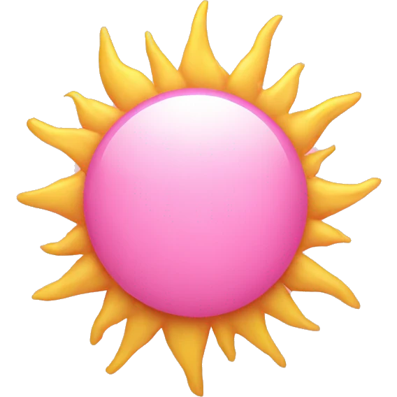 Pink sun emoji