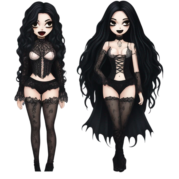 Hyper Realistic photo of a Goth victoria secret model vampire  emoji