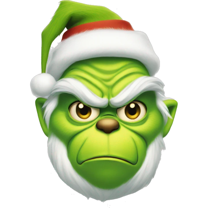 Grinch with a bow  emoji
