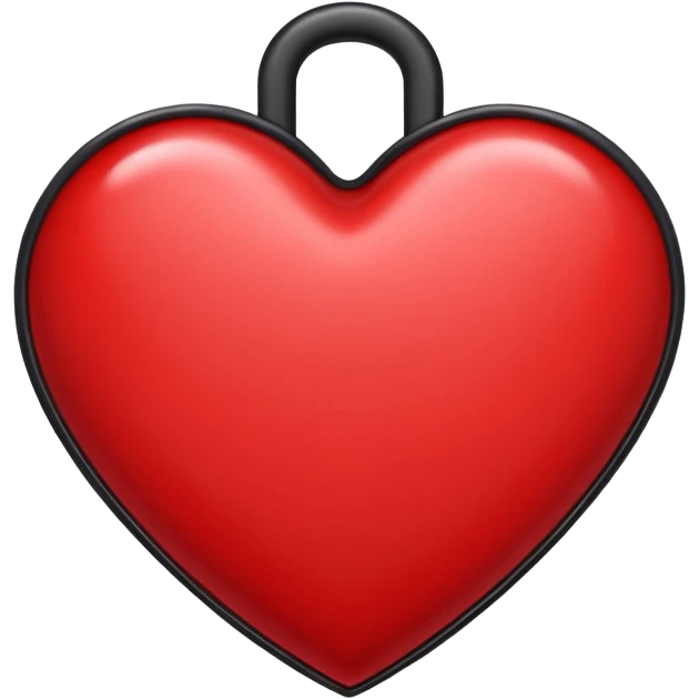 heart with a black zipper emoji