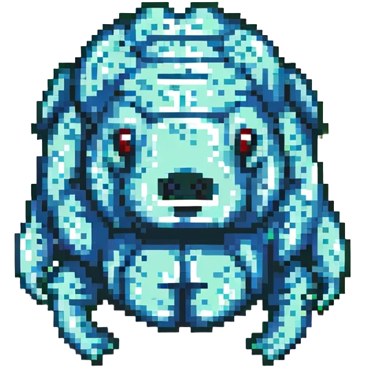 tardigrade with glitch art style, digital distortion, vibrant colors emoji