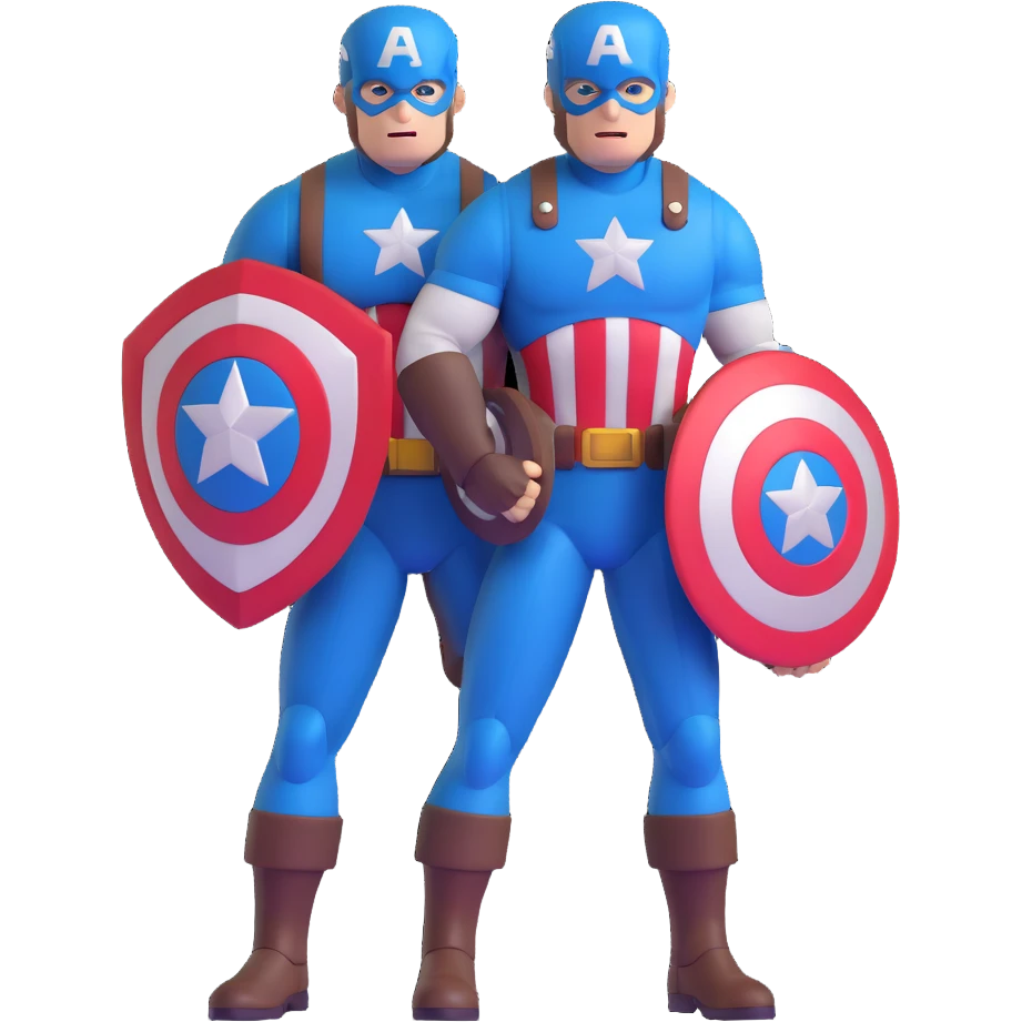 Captain America superhero with shield emoji