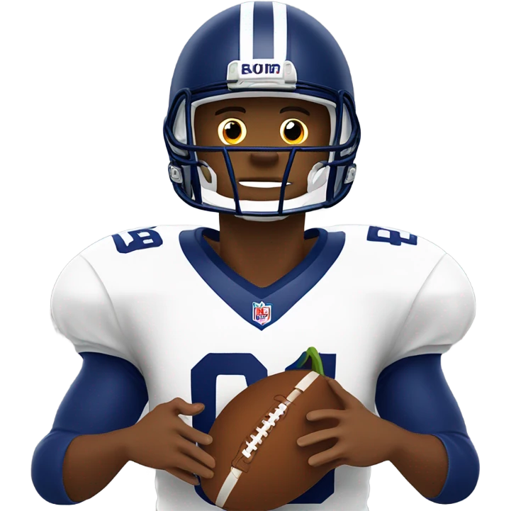 Pumpkin head football player  emoji