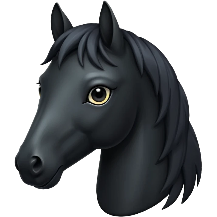 black horse black eyes emoji