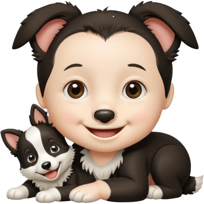 smile bordercollie baby emoji