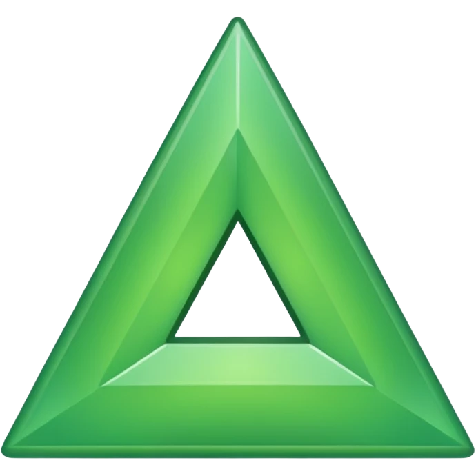 A green upside down triangle emoji