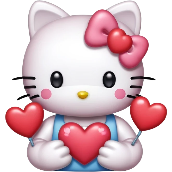 Hello kitty in love  emoji