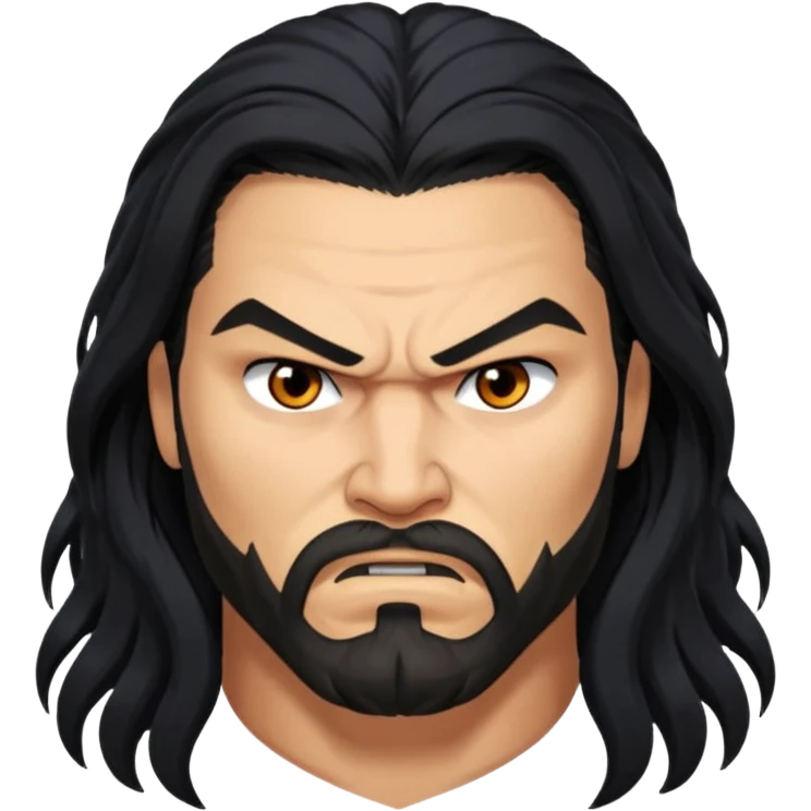 jason mamo long hair angry  from Games of throne character face only younger emoji