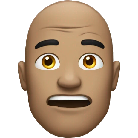 Thin The Rock, but with a slightly wide jaw emoji