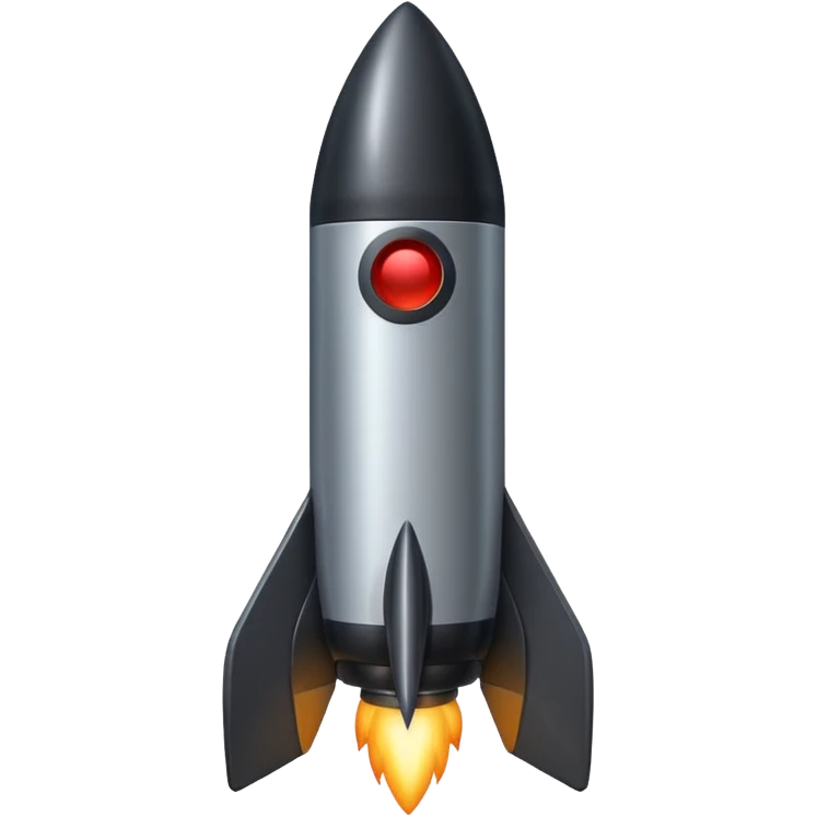 black rocket emoji