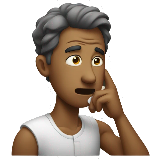 a man crying doing Calculus  emoji