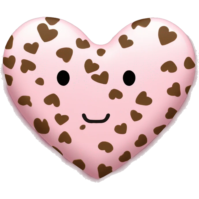 Light pink heart with leopard print inside  emoji