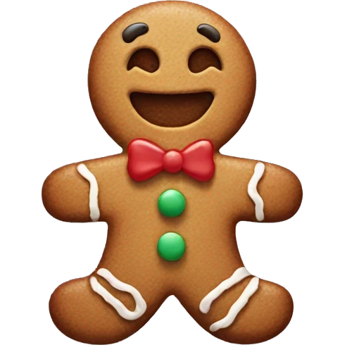gingerbread man emoji