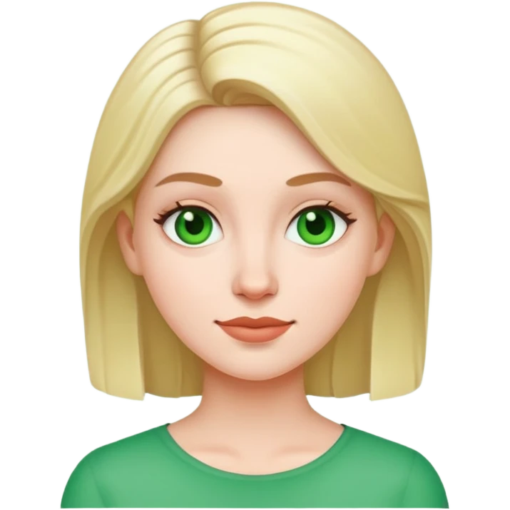 White F with green background emoji