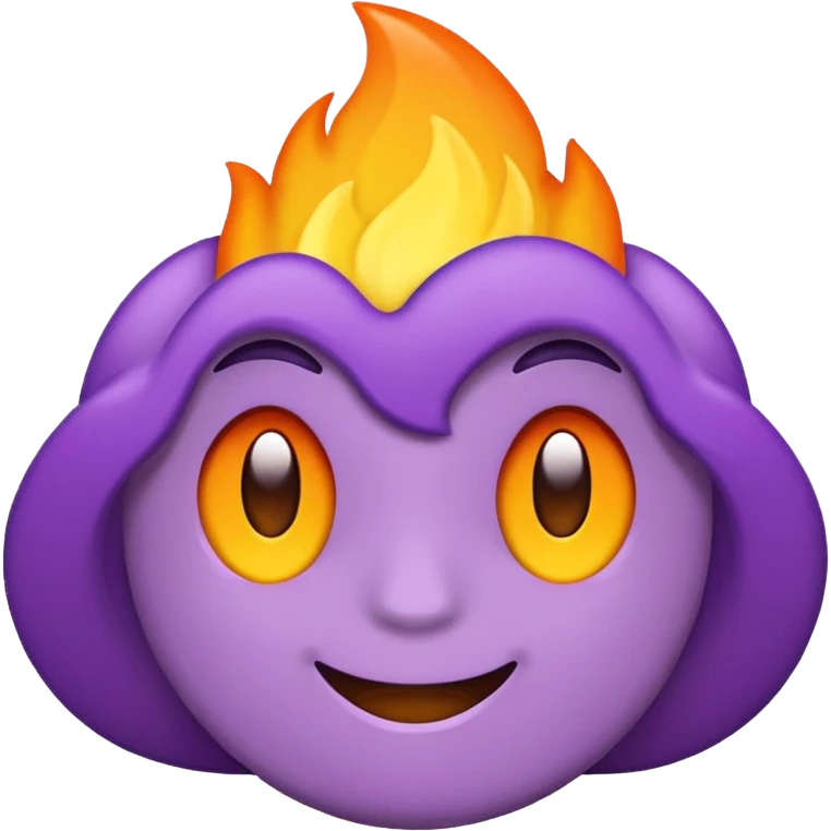 plain purple no orange colorfire emoji