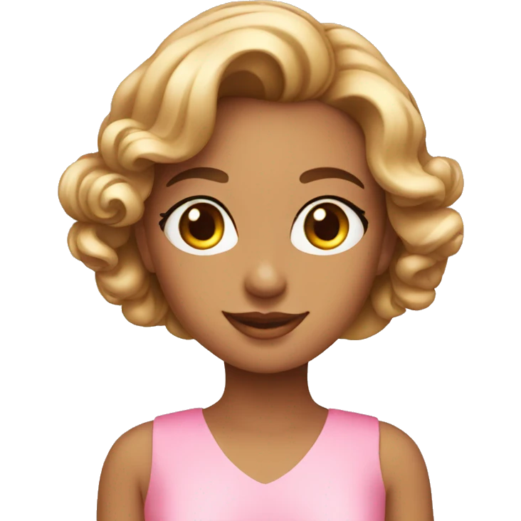 elegant girl in pink dress emoji