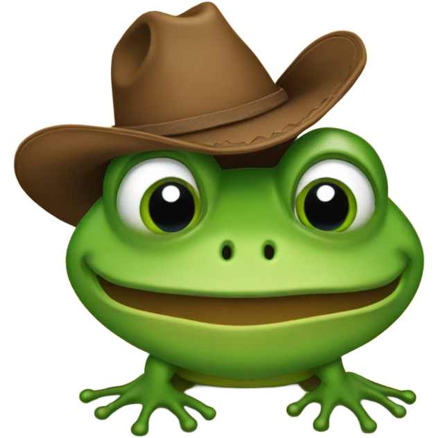 Frog with a cowboy hat emoji