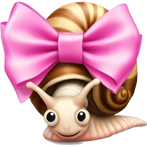 snail with pink bow  emoji