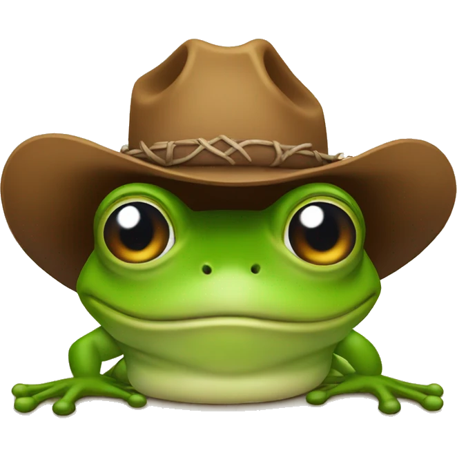 Frog with cowboy hat  emoji