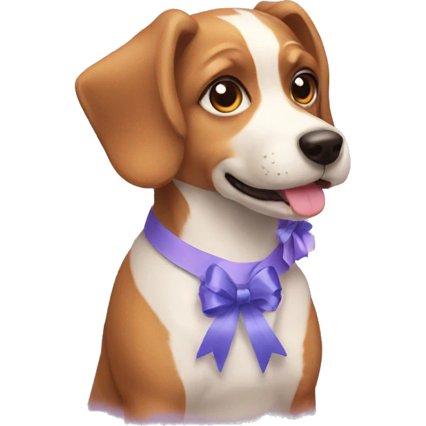 dog with ribbon emoji