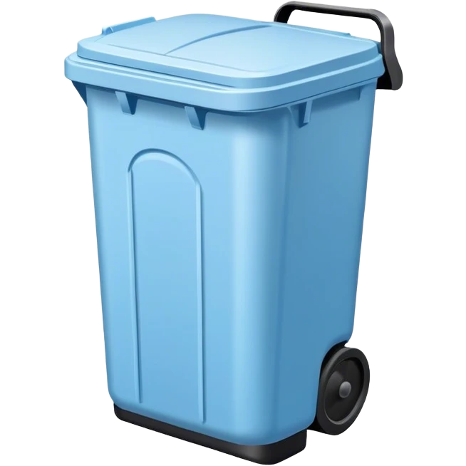 Light blue and clear trash can  emoji
