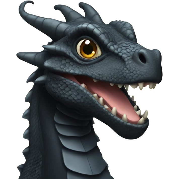 Black scaly dragon  emoji