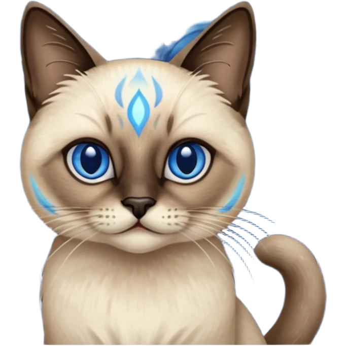 Siamese cat and starry night van gogh emoji