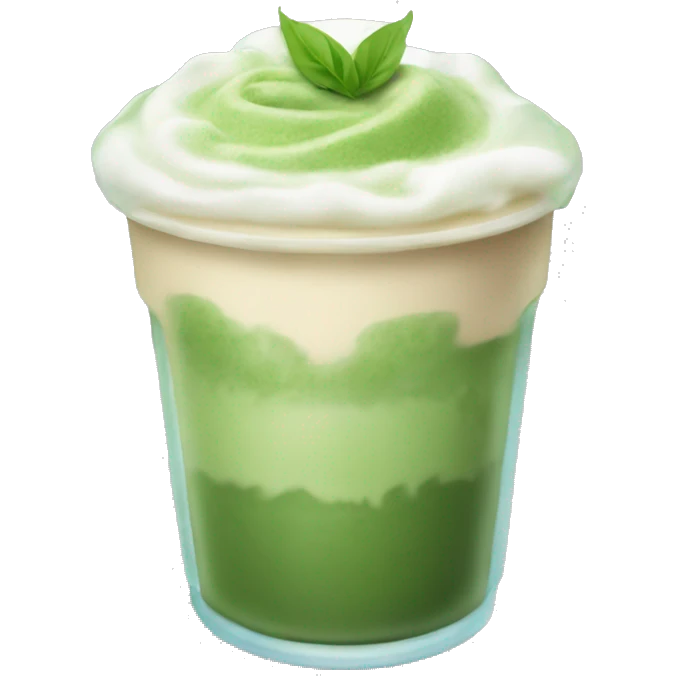 iced matcha latte  emoji