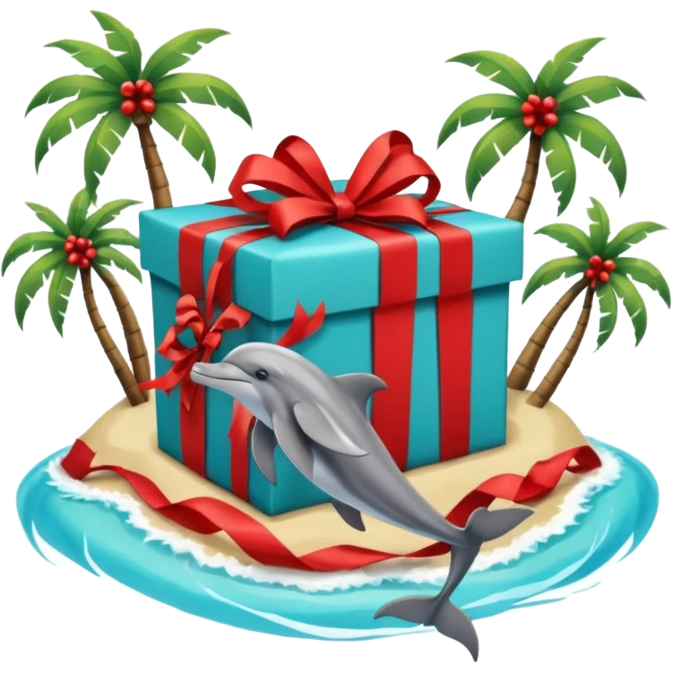 🏖️🌴🎁💝

뭐 이런거 이용해서

해변이랑 돌고래가 뛰노는 바다에 야자수가 있고 그 아래는 선물이 하나 크게 있는거야 emoji