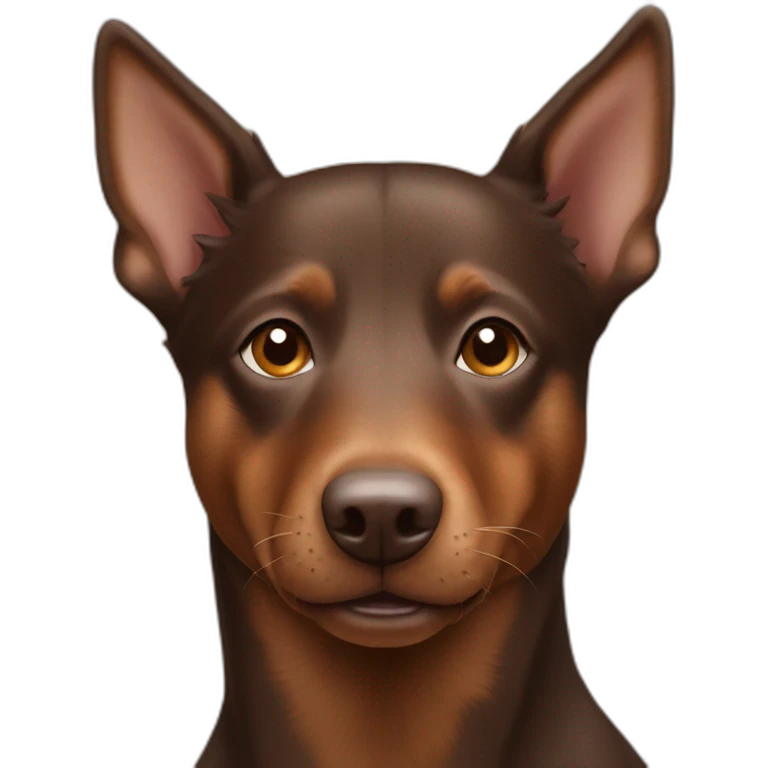 All’ Brown Australian Kelpie face emoji