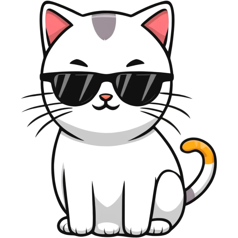 Cat with sunglasses emoji