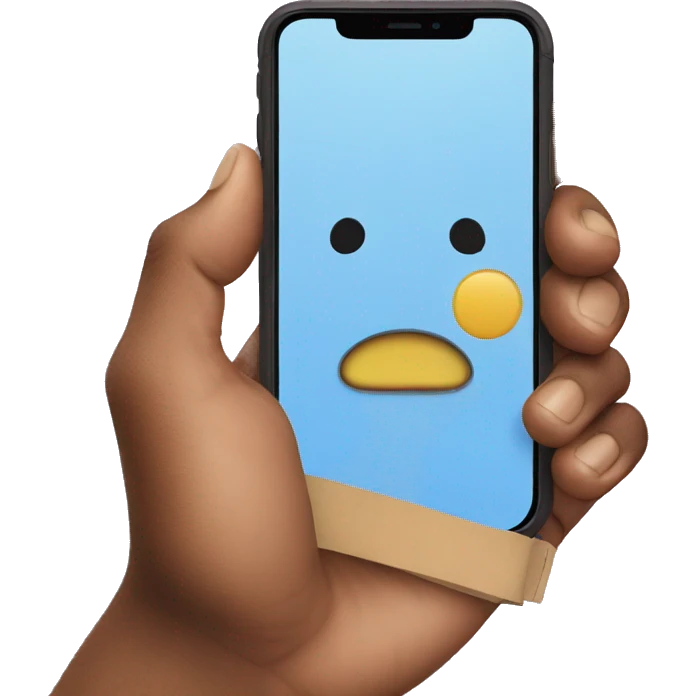 iphone on hand emoji