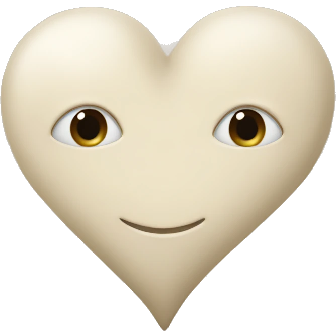 Ecru heart emoji