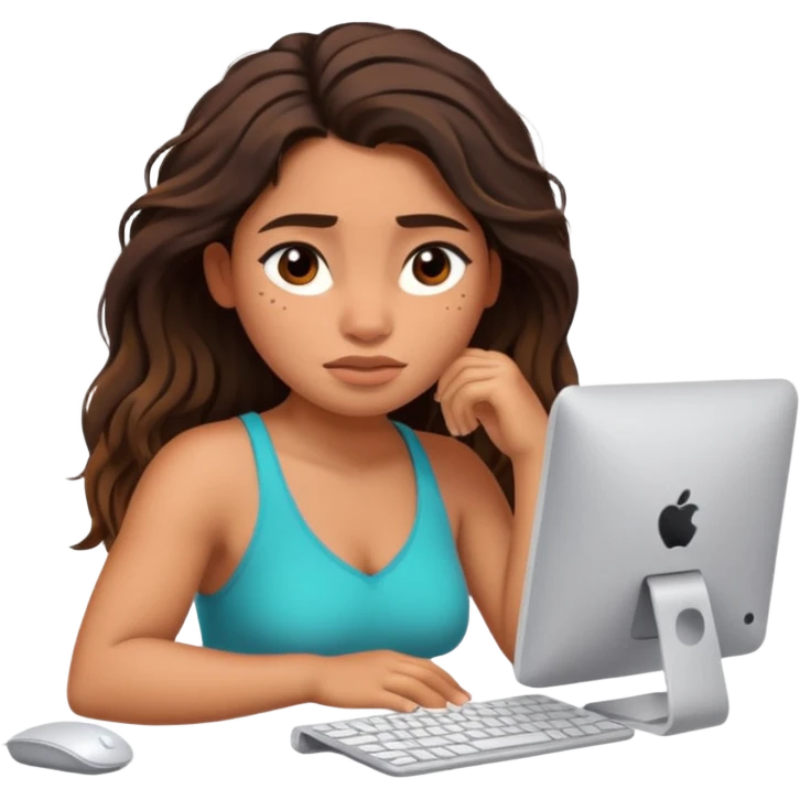 disney moana working with pc very tired emoji