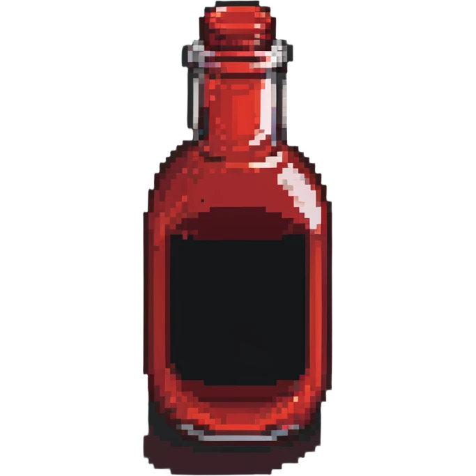 health potion with classic red liquid in a round bottle emoji