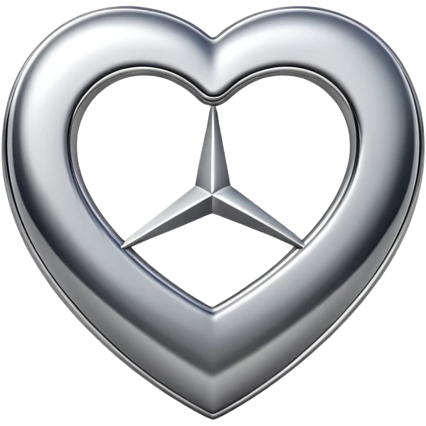 heart shaped Mercedes logo emoji